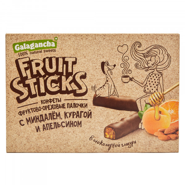 №2 Берестов КРАФТ Fruit Stiсks с курагой и миндалем, 175г   в Ялте