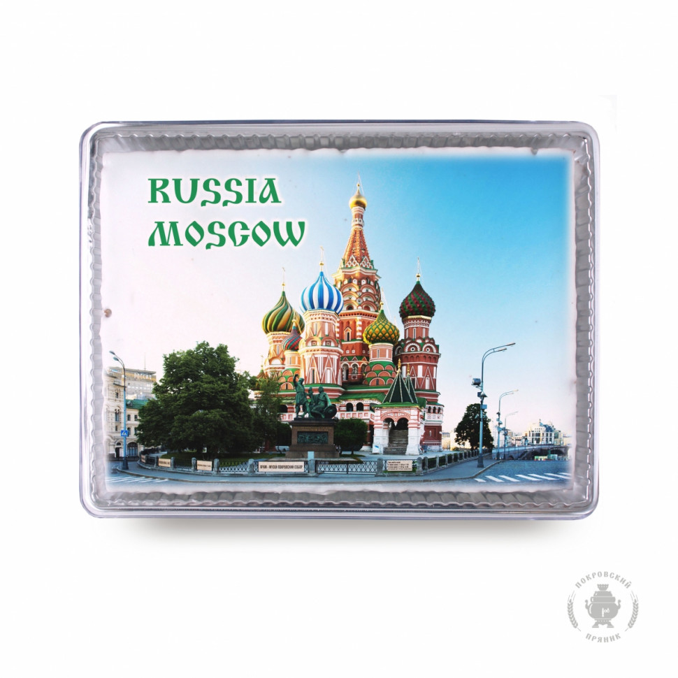  Пряник 600г RUSSIA MOSCOW с фотопечатью (в подарочной пластиковой упаковке)  в Ялте