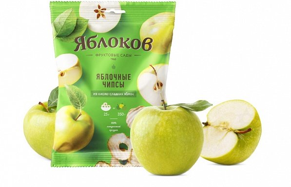  Яблочные чипсы из кисло-сладких яблок 25г в Ялте